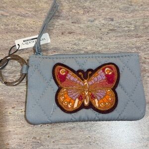 NEW Vera Bradley Butterfly Zip ID Case